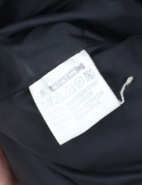 Womens UK Size 14 HOOCH Black Puffer Jacket