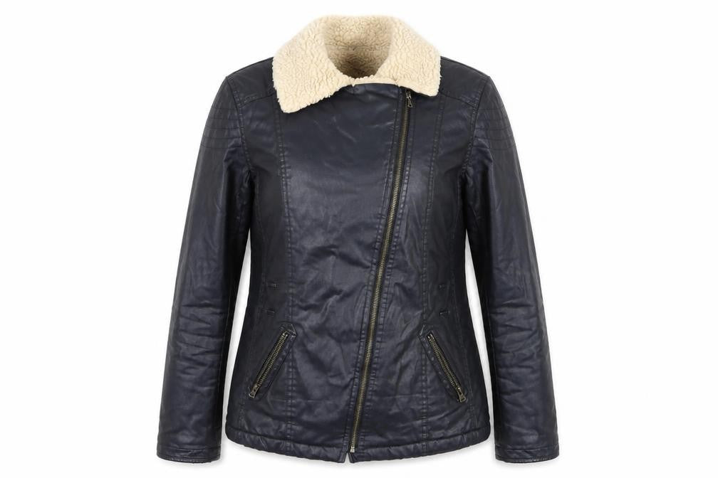 Marks & Spencer Women's Black Motorcycle Jacket Size 12