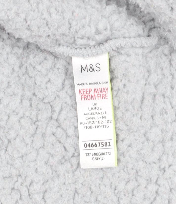 Marks and Spencer Women’s Grey Full Zip Hoodie Size L