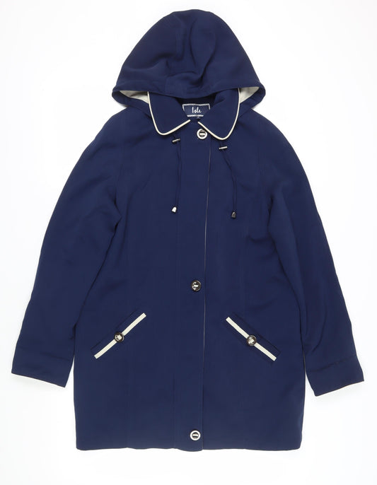 Womens UK Size 10 Isle Blue Rain Coat