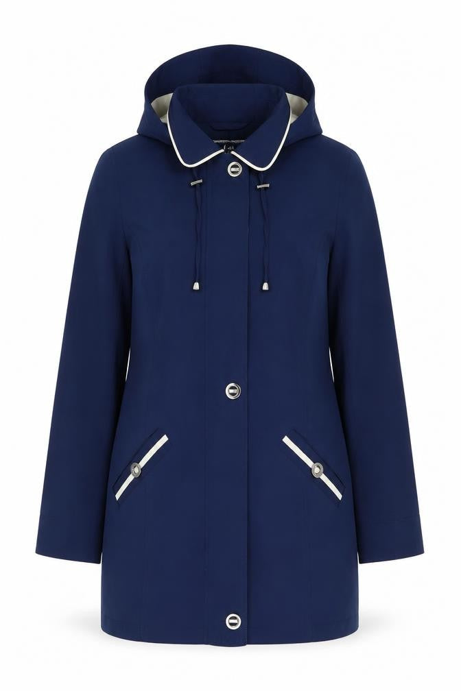 Womens UK Size 10 Isle Blue Rain Coat