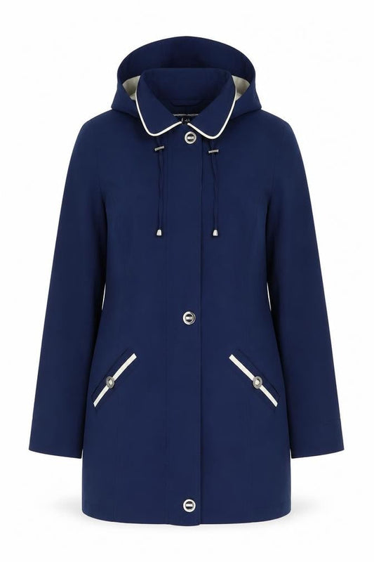 Womens UK Size 10 Isle Blue Rain Coat