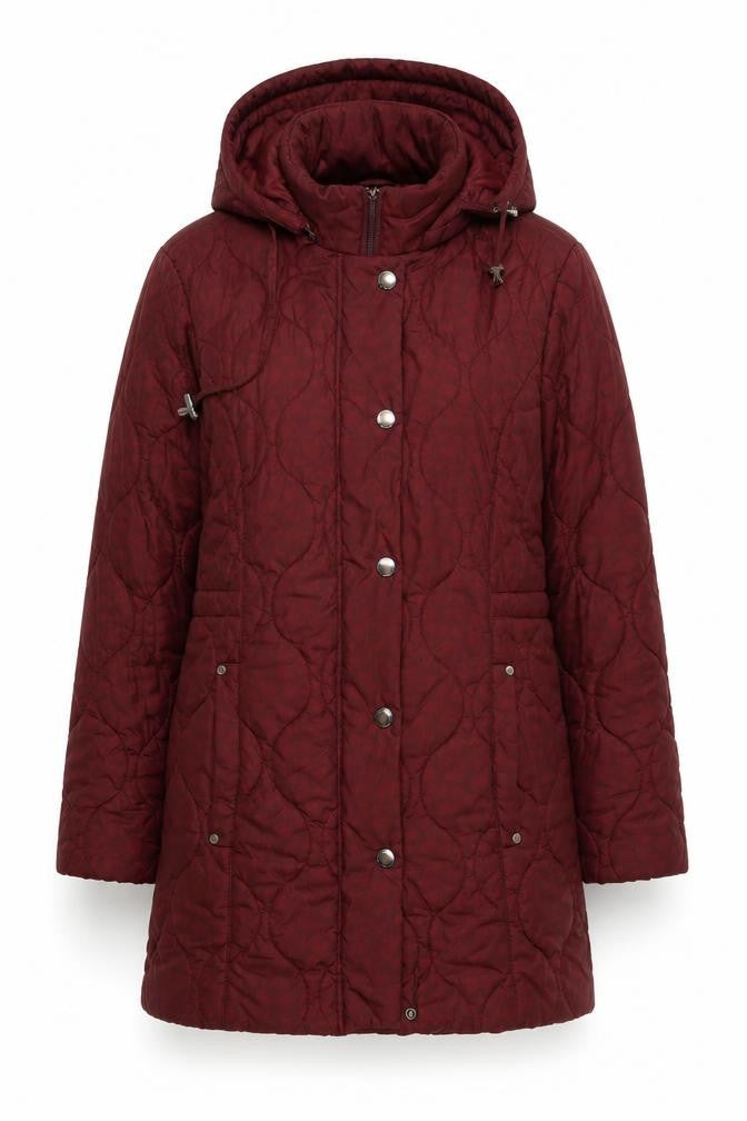 Womens UK Size 12 Isle Collection Red Quilted Coat