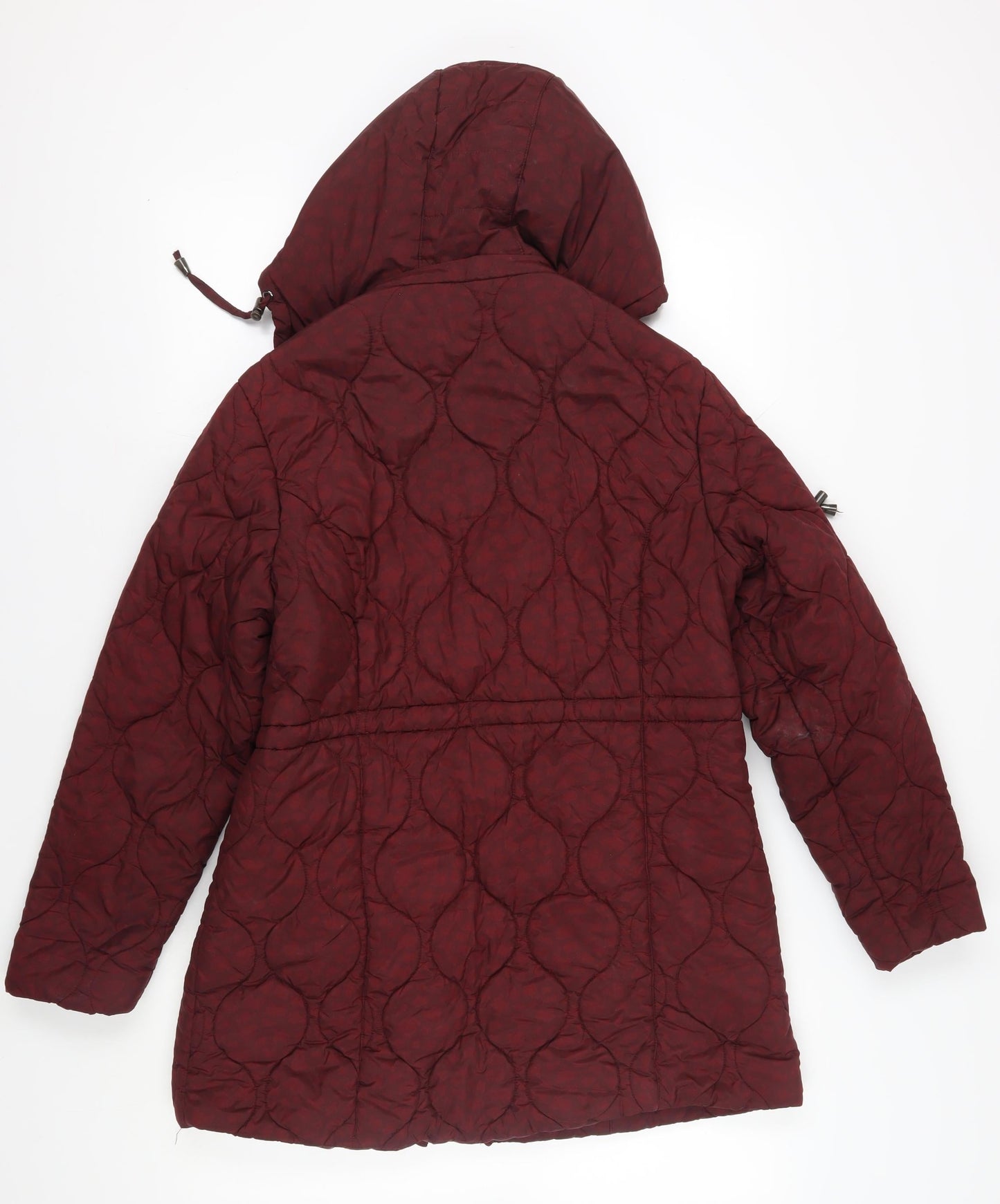 Womens UK Size 12 Isle Collection Red Quilted Coat