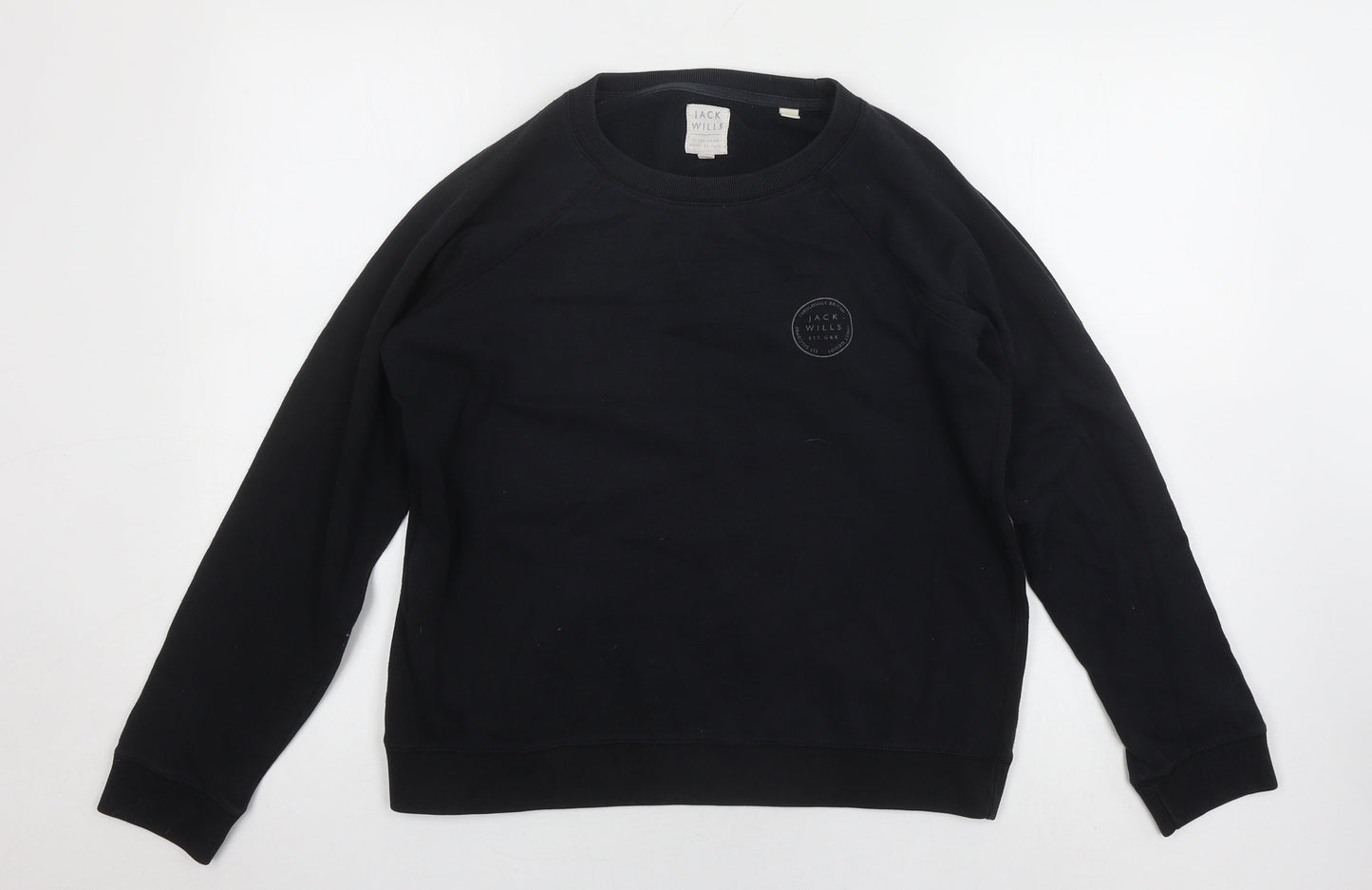 Womens UK Size UK 8 Jack Wills Black Pullover Sweatshirt