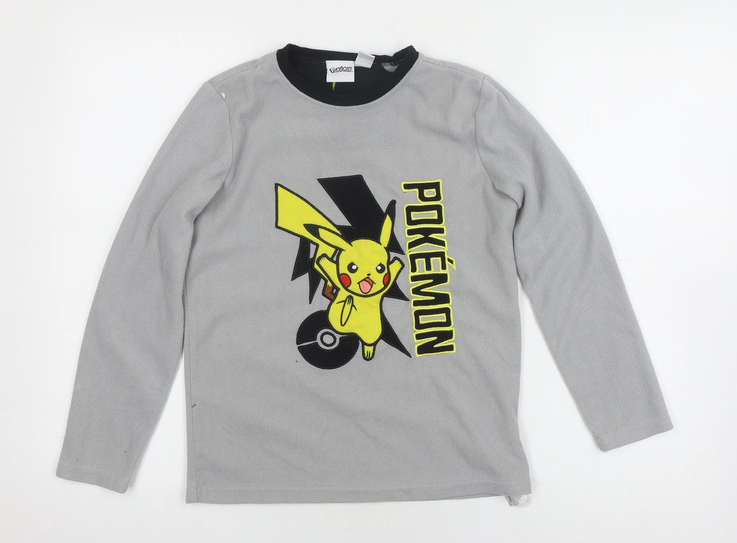Boys Pokémon Grey Sweatshirt Pullover 10-11 Years Fleece
