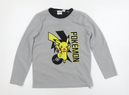 Boys Pokémon Grey Sweatshirt Pullover 10-11 Years Fleece