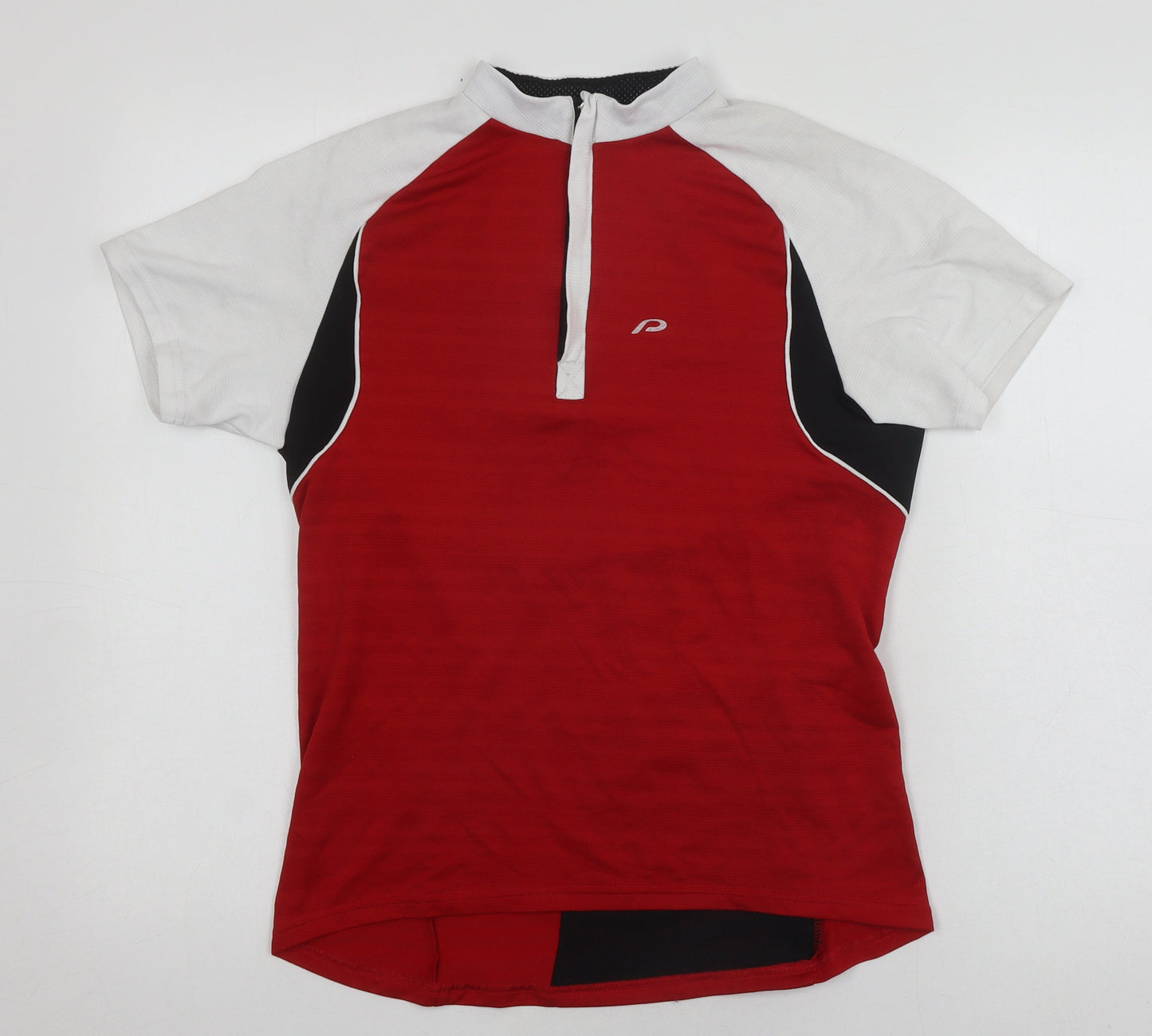 Protective Cycling Polo Unisex Red/Black UK 12 Jersey
