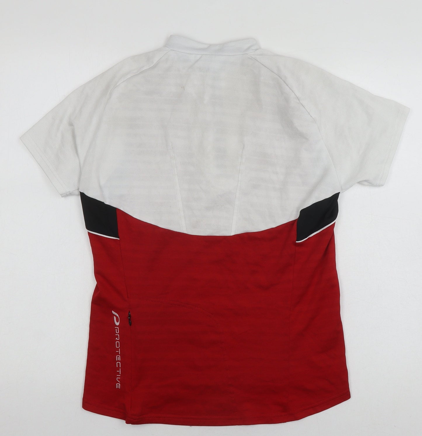 Protective Cycling Polo Unisex Red/Black UK 12 Jersey