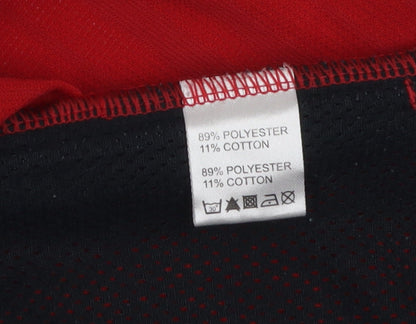 Protective Cycling Polo Unisex Red/Black UK 12 Jersey