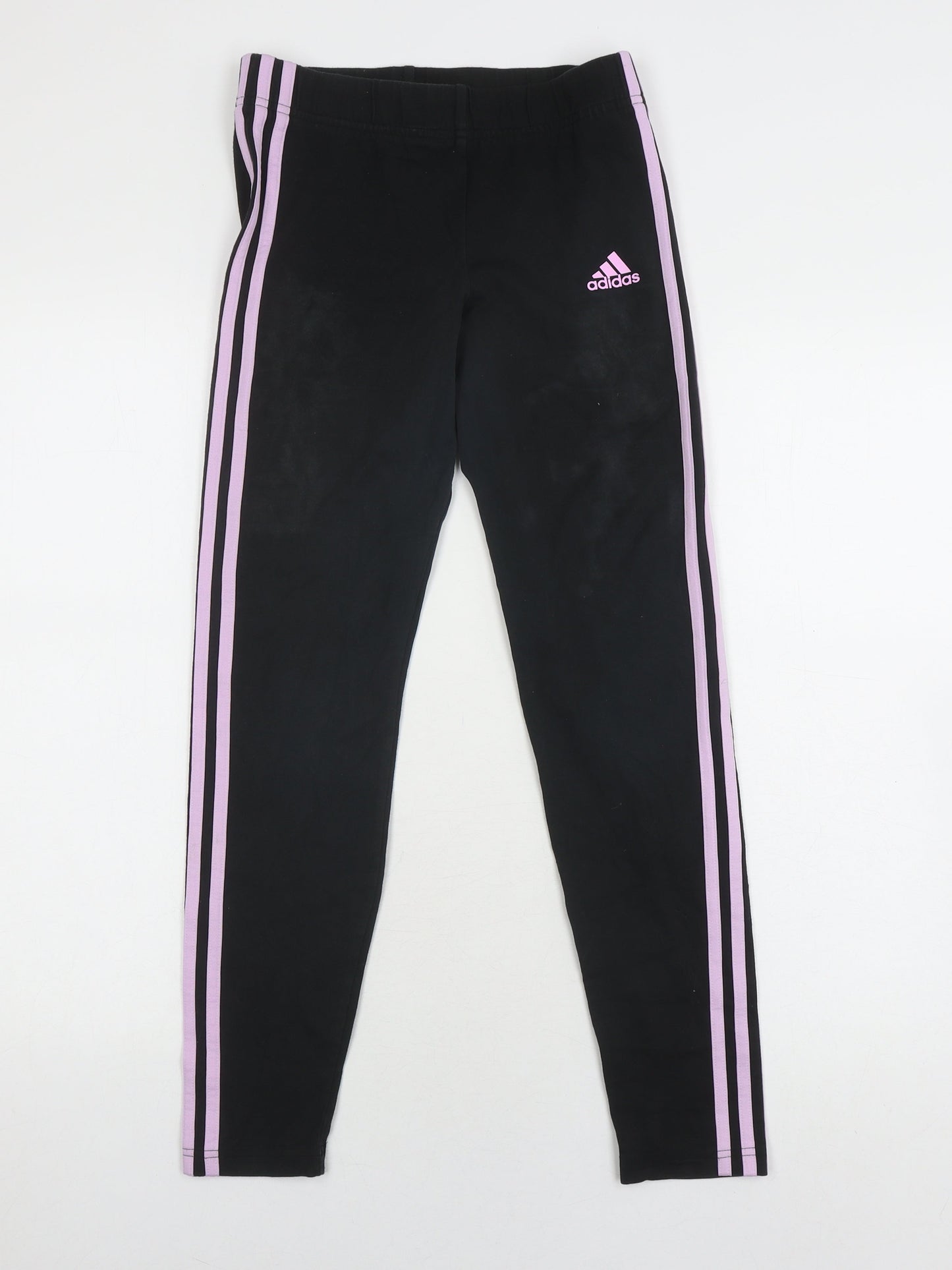 Adidas Girls Black Track Pants L Regular Fit Activewear