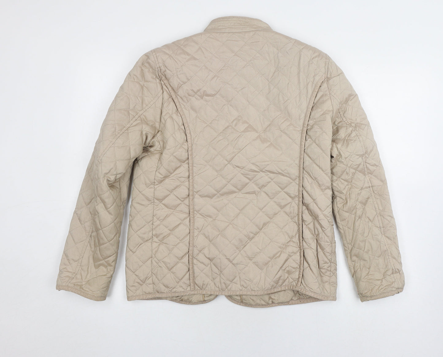 Womens UK Size 12 CC Beige Quilted Coat