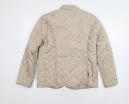 Womens UK Size 12 CC Beige Quilted Coat