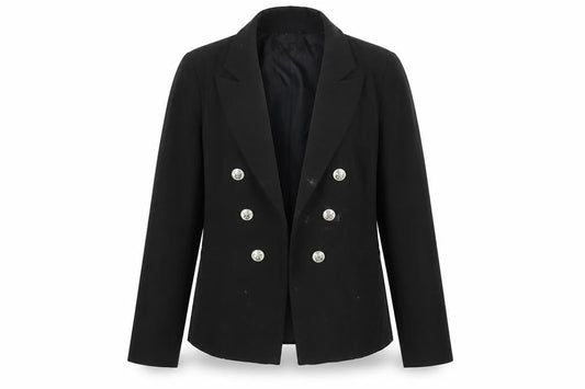 Lipsy Women's Black Double-Breasted Blazer UK 10