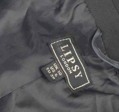 Lipsy Women's Black Double-Breasted Blazer UK 10