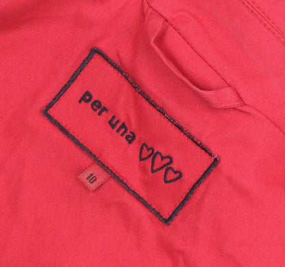 Womens UK Size 10 Marks and Spencer Red Basic Jacket