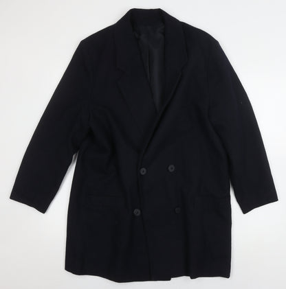 Womens UK Size 14 St. Bernard Black Overcoat