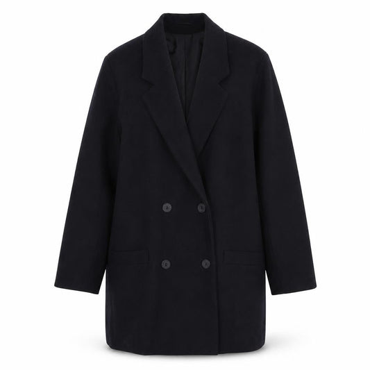 Womens UK Size 14 St. Bernard Black Overcoat