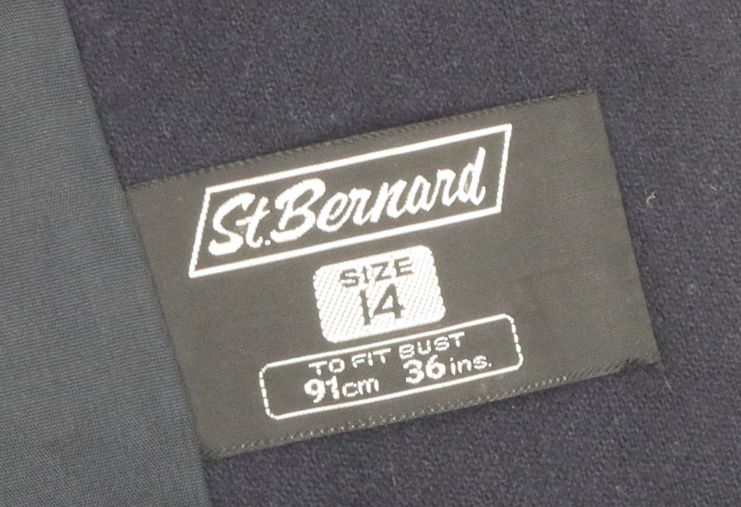 Womens UK Size 14 St. Bernard Black Overcoat