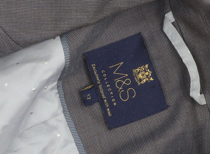 Marks and Spencer Women's Grey Blazer, Size 12