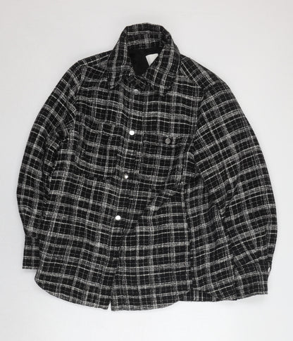 H&M Women's Black Check Tweed Jacket S