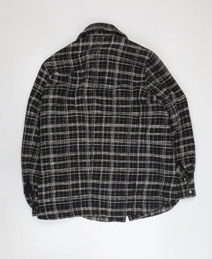 H&M Women's Black Check Tweed Jacket S