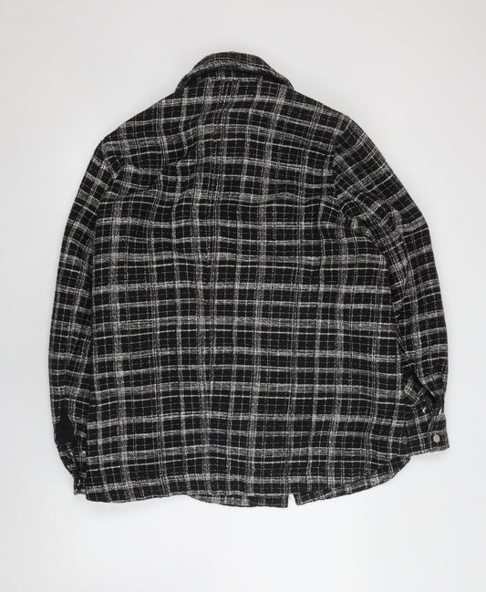 H&M Women's Black Check Tweed Jacket S