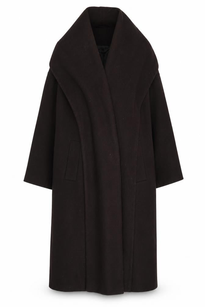 Womens UK Size 4 ASOS DESIGN Black Overcoat