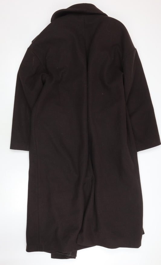 ASOS DESIGN Women's Black Long Overcoat Size 4