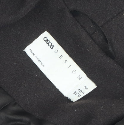 ASOS DESIGN Women's Black Long Overcoat Size 4