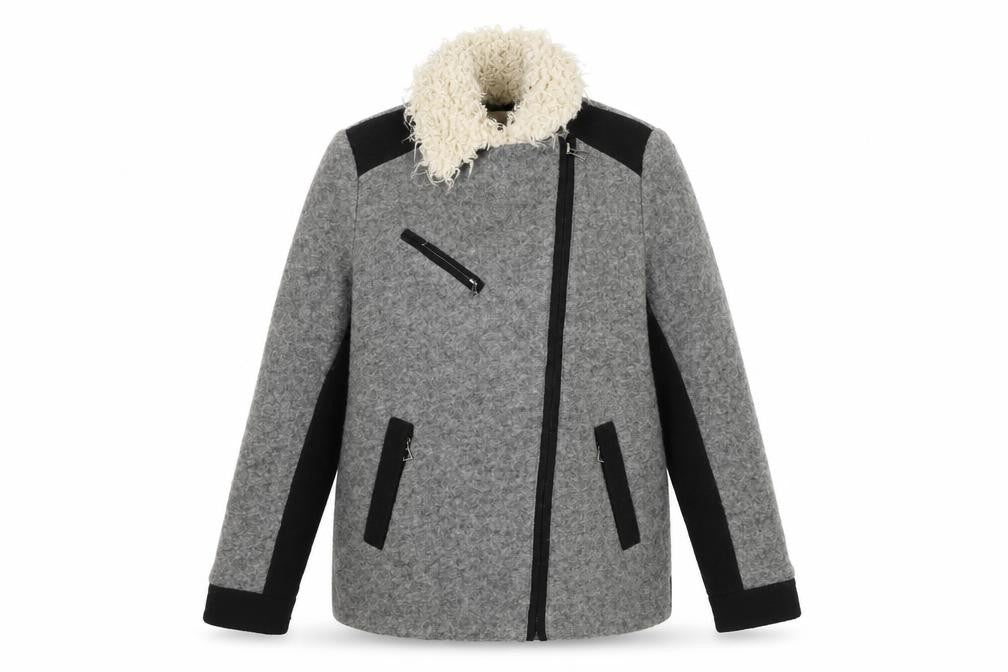Womens UK Size 14 Zara Grey Motorcycle Jacket