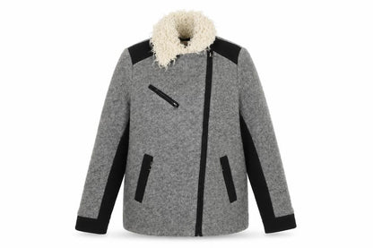 Womens UK Size 14 Zara Grey Motorcycle Jacket