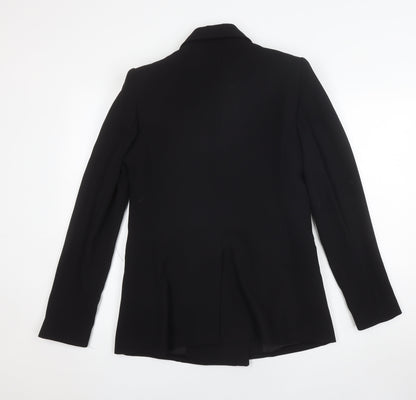 Mango Women's Black Double-Breasted Blazer - Size 10