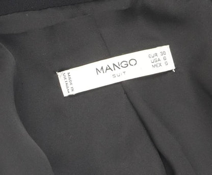 Mango Women's Black Double-Breasted Blazer - Size 10