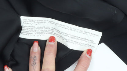 Mango Women's Black Double-Breasted Blazer - Size 10