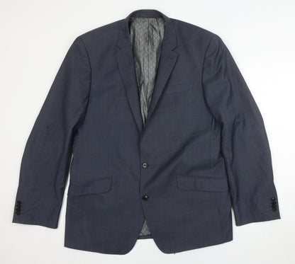 Mens UK Size 42 Marks and Spencer Regular Blue Suit Jacket
