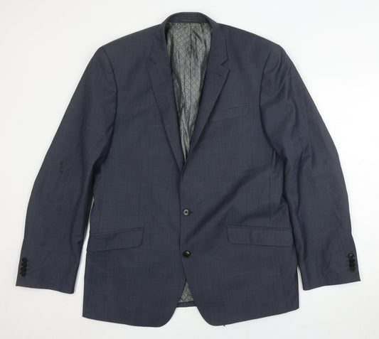 Mens UK Size 42 Marks and Spencer Regular Blue Suit Jacket
