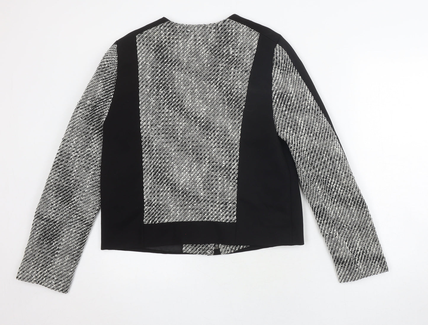 Marks and Spencer Women’s Black Herringbone Jacket, Size 12