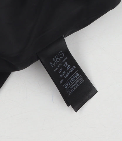 Marks and Spencer Women’s Black Herringbone Jacket, Size 12