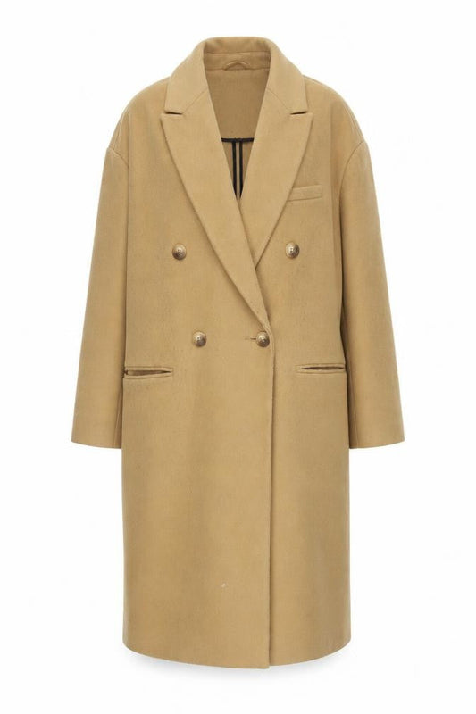 Womens UK Size 10 Topshop Beige Overcoat
