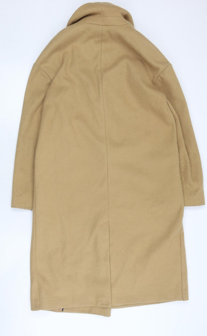 Womens UK Size 10 Topshop Beige Overcoat