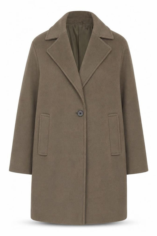Womens UK Size 10 Marks and Spencer Green Overcoat