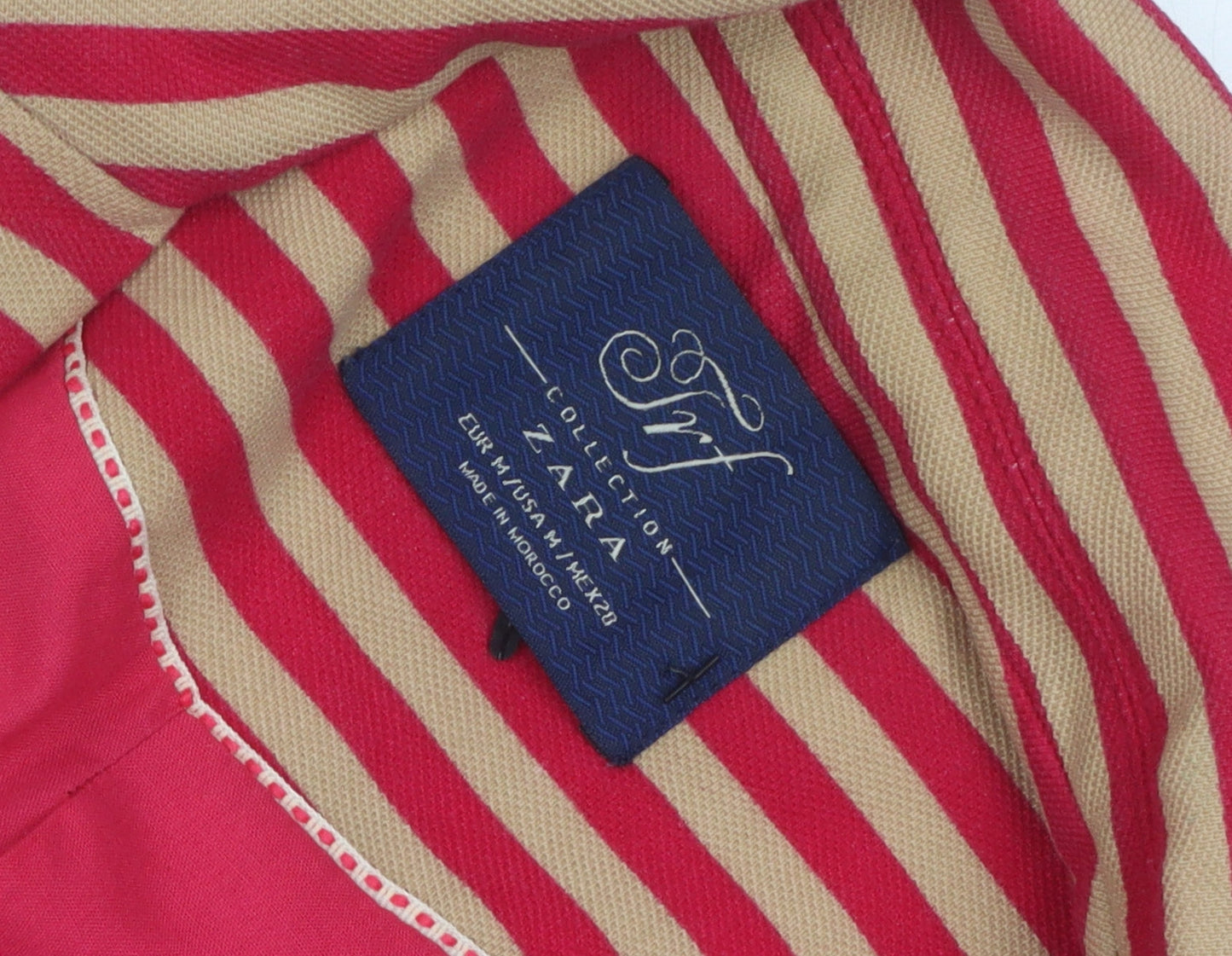 Womens UK Size M Zara Red Basic Jacket