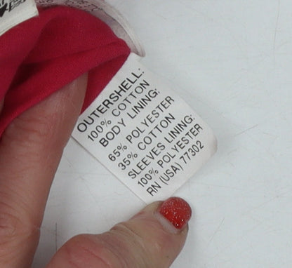 Womens UK Size M Zara Red Basic Jacket