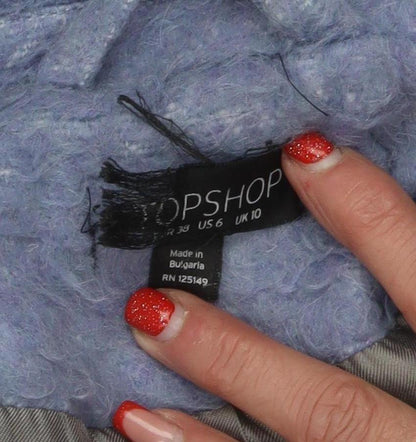 Womens UK Size 10 Topshop Purple Overcoat