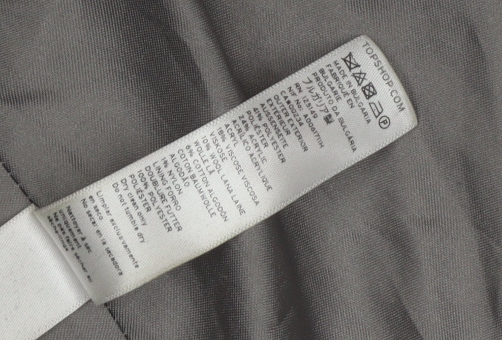 Womens UK Size 10 Topshop Purple Overcoat