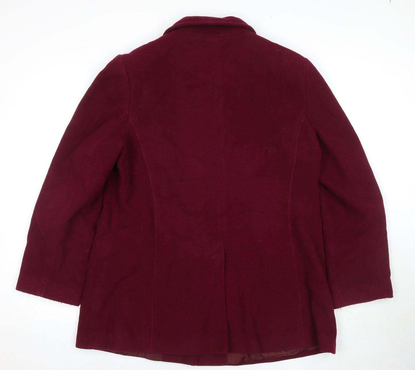 EWM Pure Classics Women's Red Wool Pea Coat Size 16