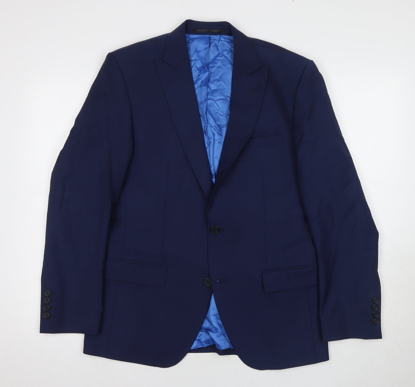 Santinelli Men's Blue Single-Breasted Blazer 38R