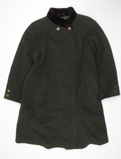 Club Line Women's Green Overcoat Size 12 Classic