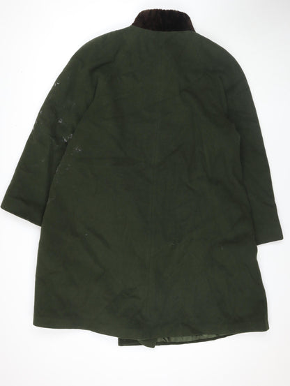 Club Line Women's Green Overcoat Size 12 Classic